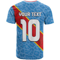 Custom DR Congo National Football T Shirt Leopards Power - Wonder Print Shop