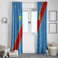 DR Congo National Football Window Curtain Leopards Power - Wonder Print Shop