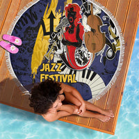 Barbados Jazz Festival - Abstract Jazz Art Beach Blanket - Wonder Print Shop