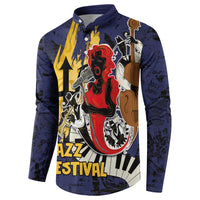 Barbados Jazz Festival - Abstract Jazz Art Button Sweatshirt - Wonder Print Shop