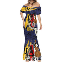 Barbados Jazz Festival - Abstract Jazz Art Mermaid Dress - Wonder Print Shop