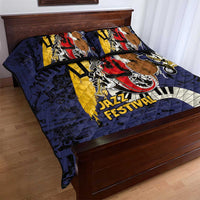 Barbados Jazz Festival - Abstract Jazz Art Quilt Bed Set - Wonder Print Shop