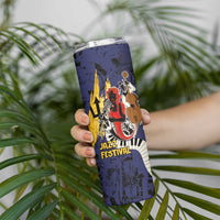 Barbados Jazz Festival - Abstract Jazz Art Skinny Tumbler - Wonder Print Shop