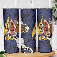 Barbados Jazz Festival - Abstract Jazz Art Skinny Tumbler - Wonder Print Shop