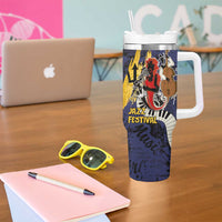 Barbados Jazz Festival - Abstract Jazz Art Tumbler With Handle - Wonder Print Shop