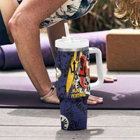 Barbados Jazz Festival - Abstract Jazz Art Tumbler With Handle - Wonder Print Shop