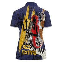 Barbados Jazz Festival - Abstract Jazz Art Women Polo Shirt - Wonder Print Shop