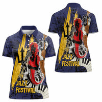 Barbados Jazz Festival - Abstract Jazz Art Women Polo Shirt - Wonder Print Shop