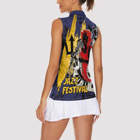 Barbados Jazz Festival - Abstract Jazz Art Women Sleeveless Polo Shirt - Wonder Print Shop