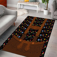 Traditional German Costume - Lederhosen Area Rug Folk Floral Pattern Style - Wonder Print Shop