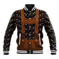 Traditional German Costume - Lederhosen Baseball Jacket Folk Floral Pattern Style - Wonder Print Shop