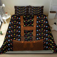 Traditional German Costume - Lederhosen Bedding Set Folk Floral Pattern Style - Wonder Print Shop
