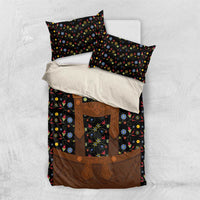 Traditional German Costume - Lederhosen Bedding Set Folk Floral Pattern Style - Wonder Print Shop