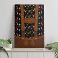 Traditional German Costume - Lederhosen Canvas Wall Art Folk Floral Pattern Style - Wonder Print Shop