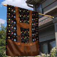 Traditional German Costume - Lederhosen Garden Flag Folk Floral Pattern Style - Wonder Print Shop