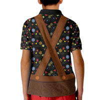 Traditional German Costume - Lederhosen Kid Polo Shirt Folk Floral Pattern Style - Wonder Print Shop