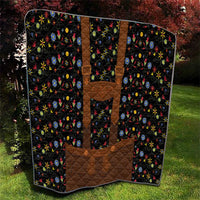 Traditional German Costume - Lederhosen Quilt Folk Floral Pattern Style - Wonder Print Shop
