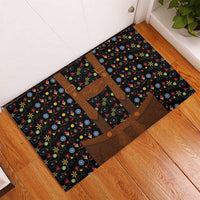 Traditional German Costume - Lederhosen Rubber Doormat Folk Floral Pattern Style - Wonder Print Shop