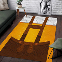 Traditional German Costume - Lederhosen Area Rug Oktoberfest Beer Head Funny Style - Wonder Print Shop
