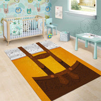 Traditional German Costume - Lederhosen Area Rug Oktoberfest Beer Head Funny Style - Wonder Print Shop