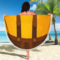 Traditional German Costume - Lederhosen Beach Blanket Oktoberfest Beer Head Funny Style - Wonder Print Shop