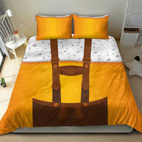 Traditional German Costume - Lederhosen Bedding Set Oktoberfest Beer Head Funny Style - Wonder Print Shop