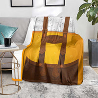 Traditional German Costume - Lederhosen Blanket Oktoberfest Beer Head Funny Style