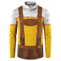 Traditional German Costume - Lederhosen Button Sweatshirt Oktoberfest Beer Head Funny Style - Wonder Print Shop