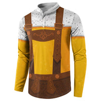 Traditional German Costume - Lederhosen Button Sweatshirt Oktoberfest Beer Head Funny Style - Wonder Print Shop