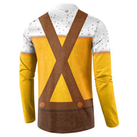 Traditional German Costume - Lederhosen Button Sweatshirt Oktoberfest Beer Head Funny Style - Wonder Print Shop