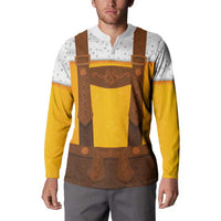 Traditional German Costume - Lederhosen Button Sweatshirt Oktoberfest Beer Head Funny Style - Wonder Print Shop