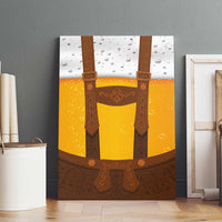 Traditional German Costume - Lederhosen Canvas Wall Art Oktoberfest Beer Head Funny Style - Wonder Print Shop