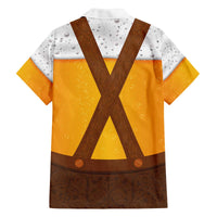 Traditional German Costume - Lederhosen Family Matching Off The Shoulder Long Sleeve Dress and Hawaiian Shirt Oktoberfest Beer Head Funny Style