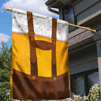 Traditional German Costume - Lederhosen Garden Flag Oktoberfest Beer Head Funny Style - Wonder Print Shop