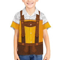 Traditional German Costume - Lederhosen Kid Hawaiian Shirt Oktoberfest Beer Head Funny Style - Wonder Print Shop
