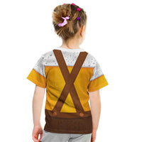 Traditional German Costume - Lederhosen Kid T Shirt Oktoberfest Beer Head Funny Style - Wonder Print Shop
