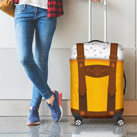 Traditional German Costume - Lederhosen Luggage Cover Oktoberfest Beer Head Funny Style - Wonder Print Shop
