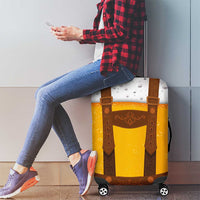 Traditional German Costume - Lederhosen Luggage Cover Oktoberfest Beer Head Funny Style - Wonder Print Shop