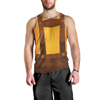 Traditional German Costume - Lederhosen Men Tank Top Oktoberfest Beer Head Funny Style - Wonder Print Shop