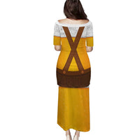 Traditional German Costume - Lederhosen Puletasi Oktoberfest Beer Head Funny Style - Wonder Print Shop