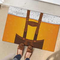 Traditional German Costume - Lederhosen Rubber Doormat Oktoberfest Beer Head Funny Style - Wonder Print Shop
