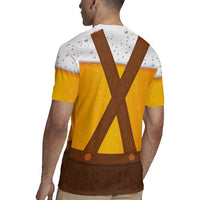 Traditional German Costume - Lederhosen Rugby Jersey Oktoberfest Beer Head Funny Style - Wonder Print Shop