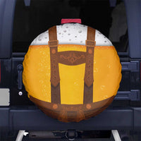 Traditional German Costume - Lederhosen Spare Tire Cover Oktoberfest Beer Head Funny Style - Wonder Print Shop