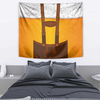 Traditional German Costume - Lederhosen Tapestry Oktoberfest Beer Head Funny Style - Wonder Print Shop