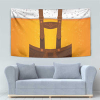 Traditional German Costume - Lederhosen Tapestry Oktoberfest Beer Head Funny Style - Wonder Print Shop