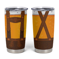 Traditional German Costume - Lederhosen Tumbler Cup Oktoberfest Beer Head Funny Style - Wonder Print Shop