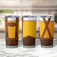 Traditional German Costume - Lederhosen Tumbler Cup Oktoberfest Beer Head Funny Style - Wonder Print Shop