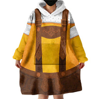 Traditional German Costume - Lederhosen Wearable Blanket Hoodie Oktoberfest Beer Head Funny Style - Wonder Print Shop