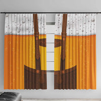 Traditional German Costume - Lederhosen Window Curtain Oktoberfest Beer Head Funny Style - Wonder Print Shop