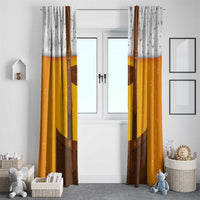 Traditional German Costume - Lederhosen Window Curtain Oktoberfest Beer Head Funny Style - Wonder Print Shop